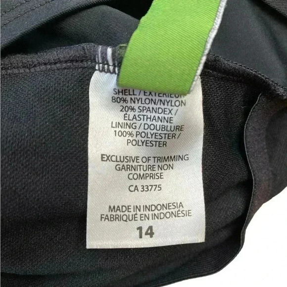 NWOT Roots, Black & White Contour Line One Piece Swimsuit, Size 14  ☀️ - Picture 4 of 9